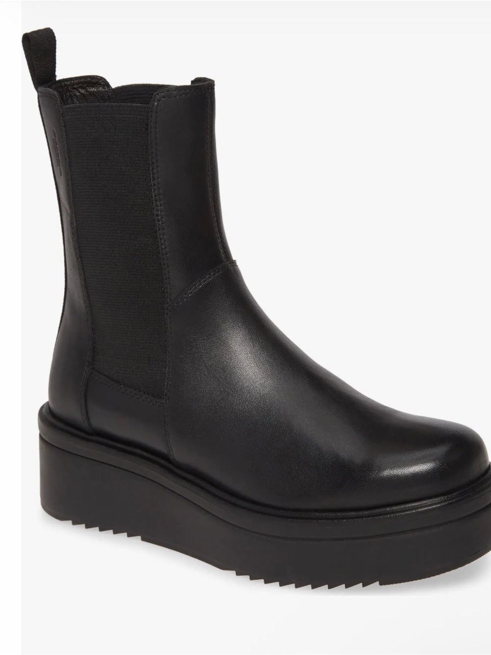 Vagabond Black (39) 8.5 Leather Tara Chelsea Lug Boots